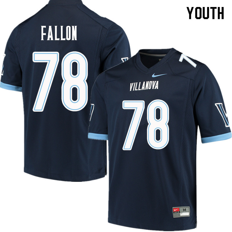 Youth #78 Peter Fallon Villanova Wildcats College Football Jerseys Sale-Navy - Click Image to Close
